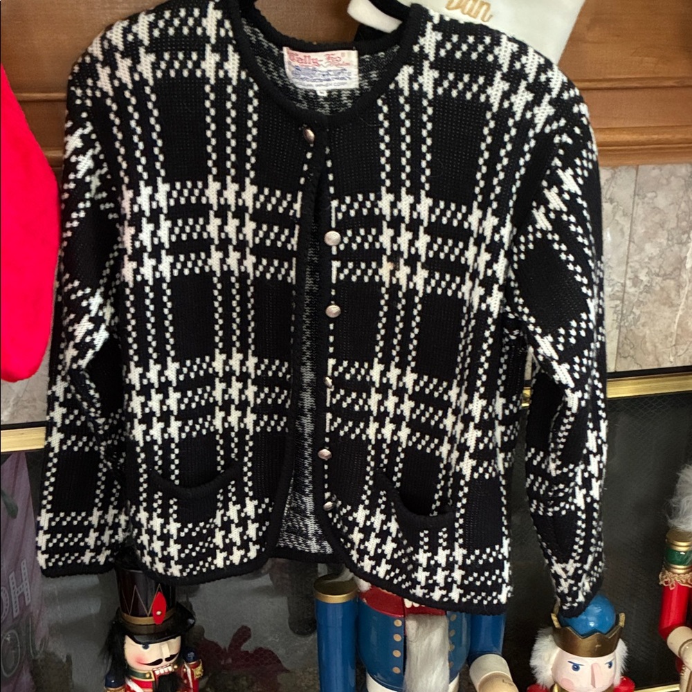 Tally Ho Black and White Checkered Blazer